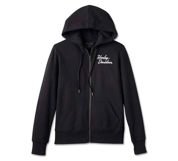 HARLEY-DAVIDSON WOMENS SPECIAL BAR & SHIELD ZIP FRONT HOODIE