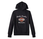 HARLEY-DAVIDSON WOMENS SPECIAL BAR & SHIELD ZIP FRONT HOODIE
