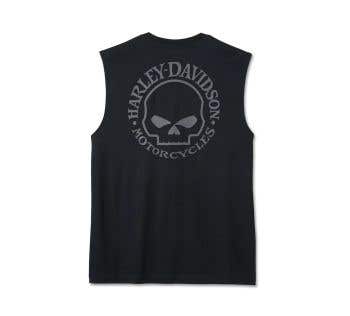 HARLEY-DAVIDSON MENS WILLIE G SKULL MUSCLE TEE
