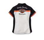 HARLEY-DAVIDSON WOMENS ELEMENTAL BAR & SHIELD ZIP FRONT SHIRT