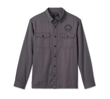 HARLEY-DAVIDSON MENS WILLIE G   SKULL LONG SLEEVE SHIRT