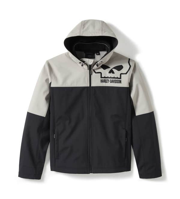 HARLEY-DAVIDSON MENS WILLIE G SKULL WATER REPELLENT SOFTSHELL JACKET
