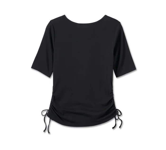 HARLEY-DAVIDSON WOMENS WILLIE G   SKULL TIE KNIT TOP