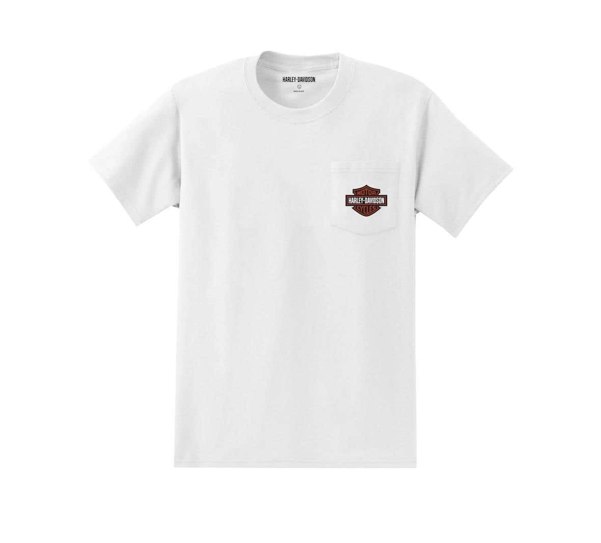 HARLEY-DAVIDSON MENS BAR & SHIELD POCKET TEE