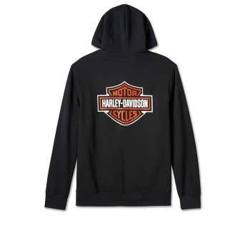 HARLEY-DAVIDSON MENS BAR & SHIELD ZIP-UP HOODIE