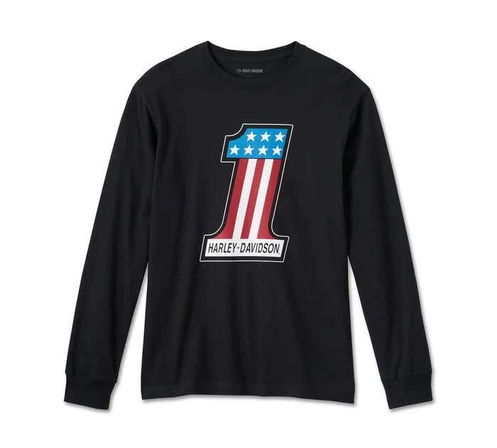 HARLEY-DAVIDSON MENS #1 RACING LONG SLEEVE TEE