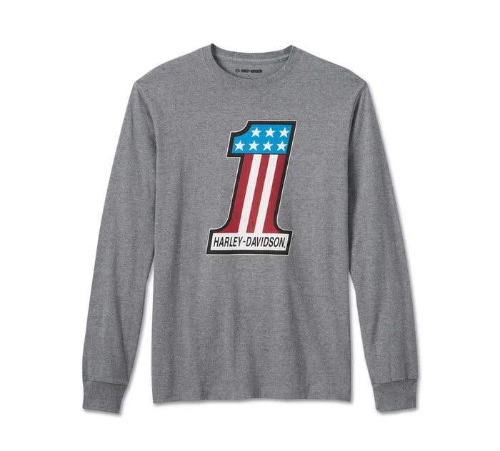 HARLEY-DAVIDSON MENS #1 RACING LONG SLEEVE TEE