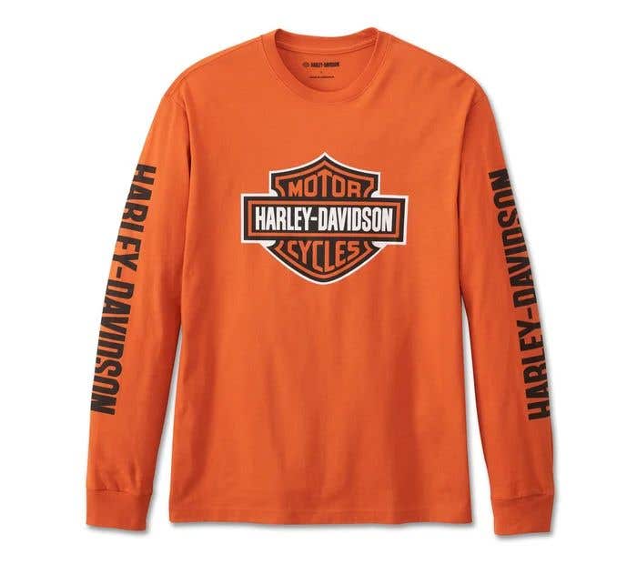 HARLEY-DAVIDSON MENS BAR & SHIELD LONG SLEEVE TEE