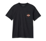 HARLEY-DAVIDSON MENS BAR & SHIELD POCKET TEE
