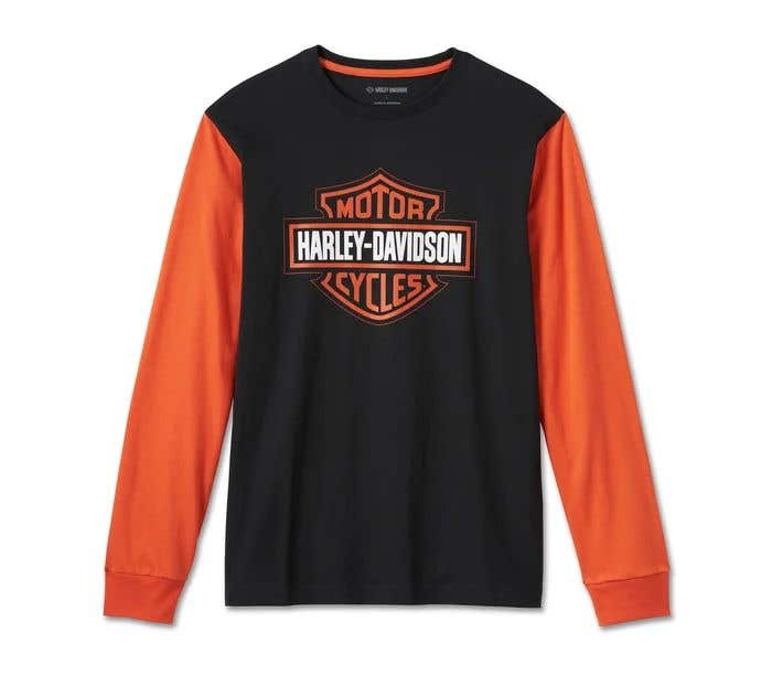 HARLEY-DAVIDSON MENS BAR & SHIELD LONG SLEEVE RAGLAN