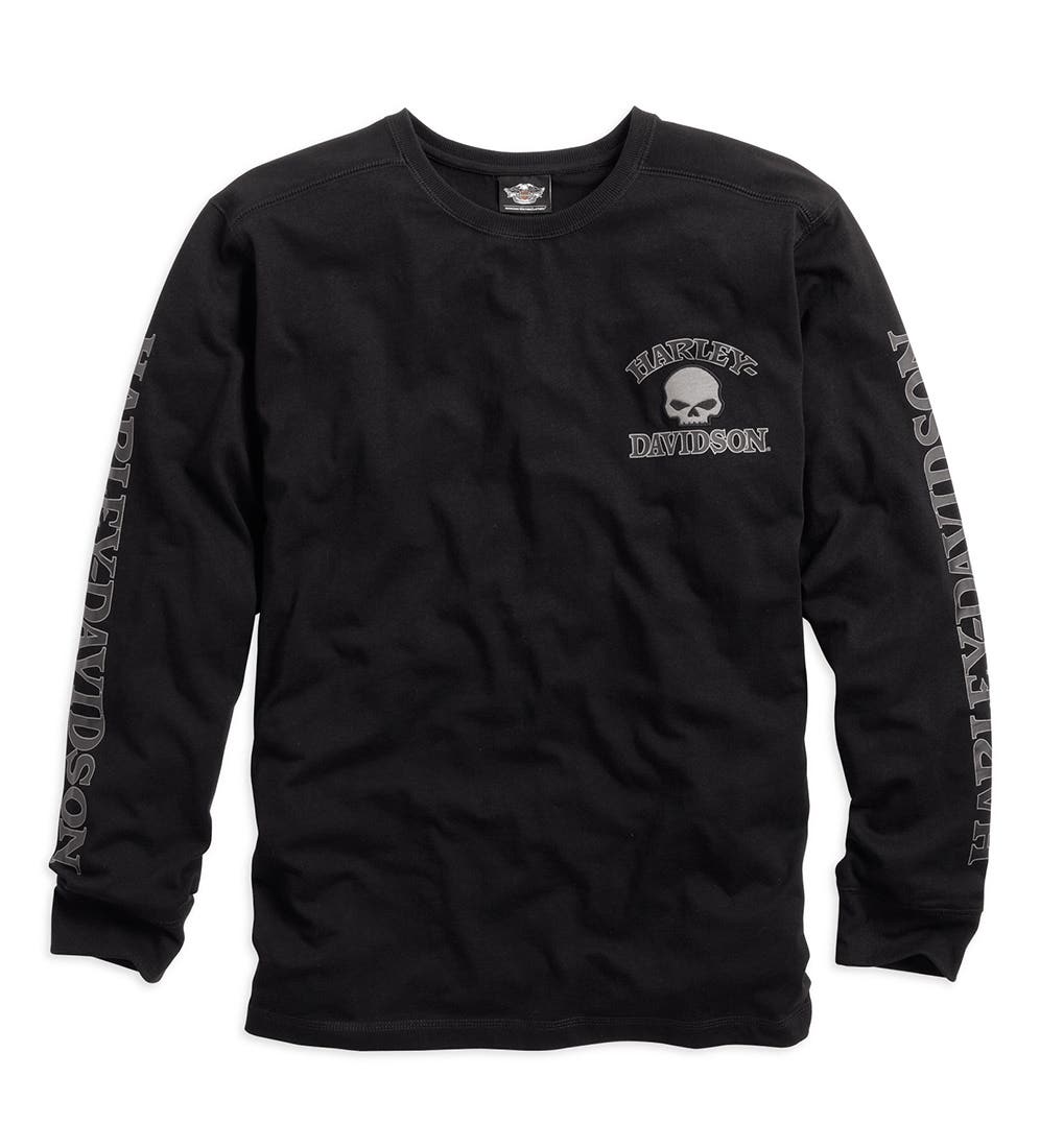 HARLEY-DAVIDSON MENS SKULL LONG SLEEVE TEE