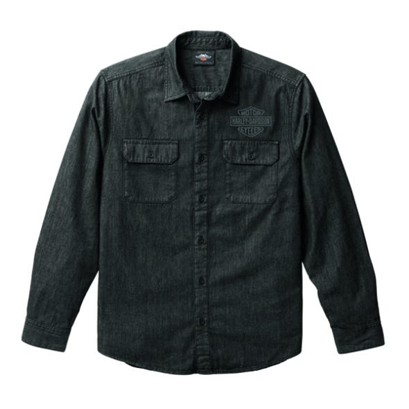 HARLEY-DAVIDSON MENS DENIM SHIRT BEAUTY