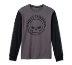 HARLEY-DAVIDSON MENS WILLIE G   SKULL LONG SLEEVE TEE