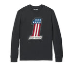 HARLEY-DAVIDSON MENS #1 RACE GRAPHIC LONG SLEEVE TEE