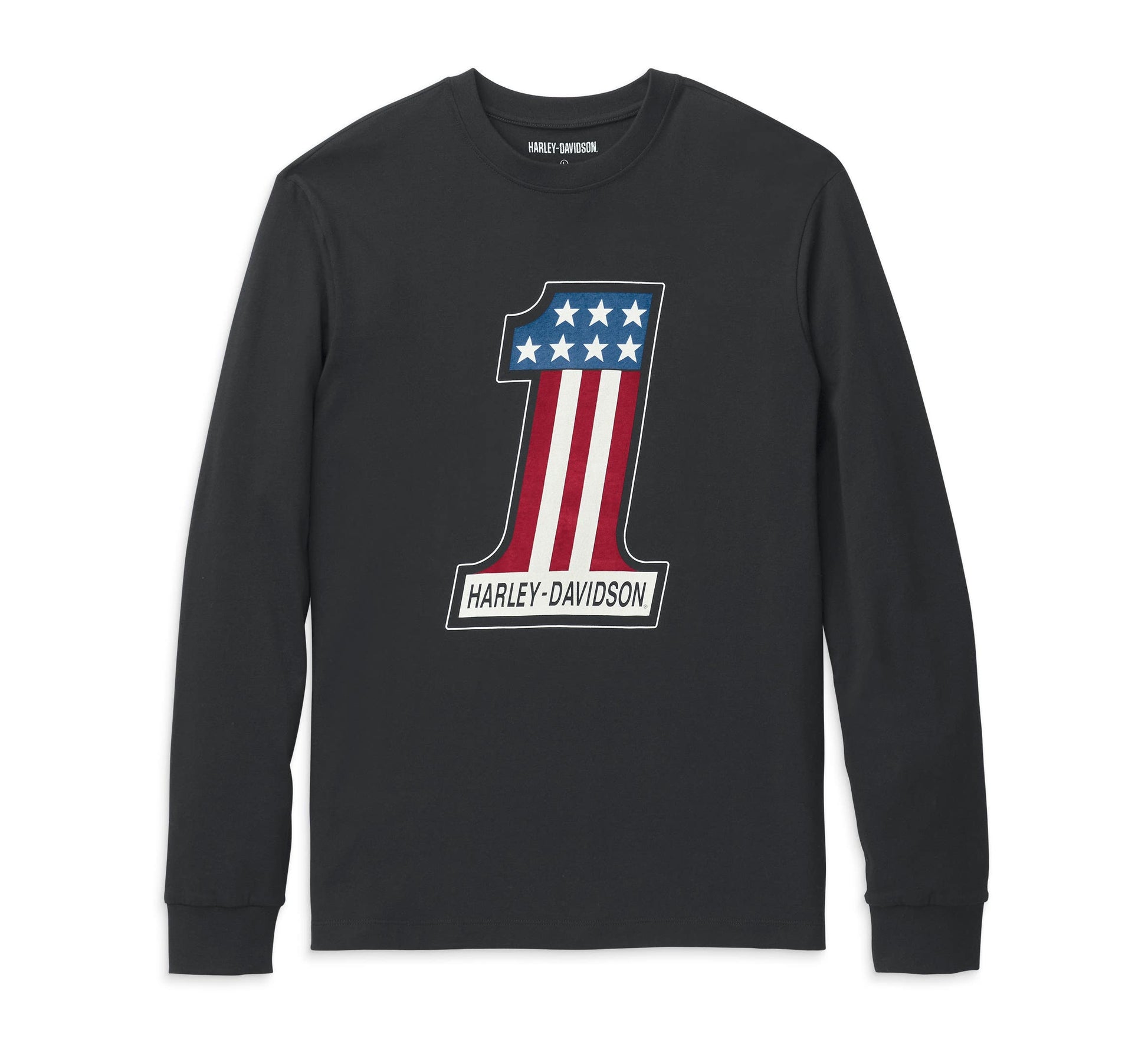 HARLEY-DAVIDSON MENS #1 RACE GRAPHIC LONG SLEEVE TEE
