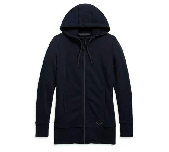 HARLEY-DAVIDSON WOMENS LONG LINE LOGO HOODIE
