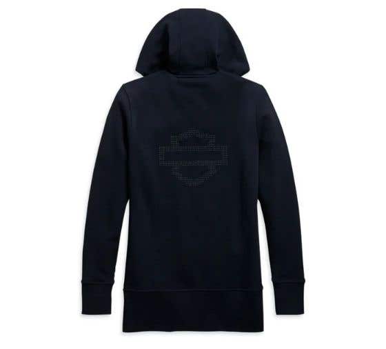 HARLEY-DAVIDSON WOMENS LONG LINE LOGO HOODIE