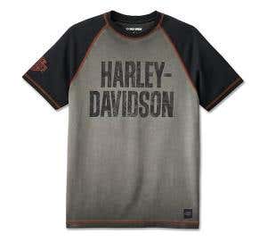 HARLEY-DAVIDSON MENS IRON BAR RAGLAN TEE