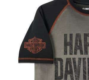 HARLEY-DAVIDSON MENS IRON BAR RAGLAN TEE