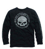 HARLEY-DAVIDSON MENS WILLIE G   SKULL LONG SLEEVE TEE