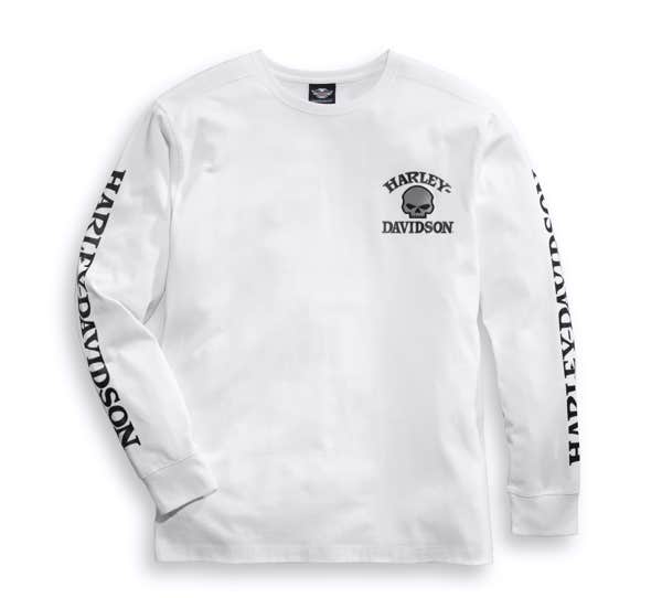 HARLEY-DAVIDSON MENS WILLIE G   SKULL LONG SLEEVE TEE