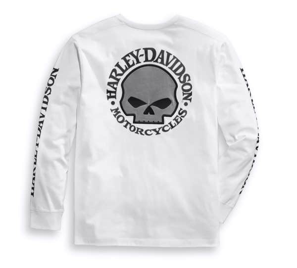 HARLEY-DAVIDSON MENS WILLIE G   SKULL LONG SLEEVE TEE