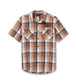 HARLEY-DAVIDSON MENS BAR & SHIELD PLAID SHIRT
