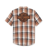 HARLEY-DAVIDSON MENS BAR & SHIELD PLAID SHIRT