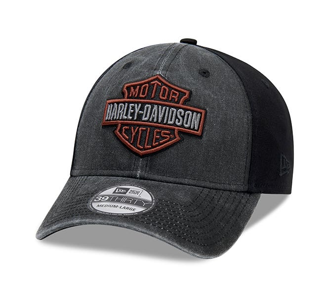 HARLEY-DAVIDSON MENS WASHED COLORBLOCK 39THIRTY CAP
