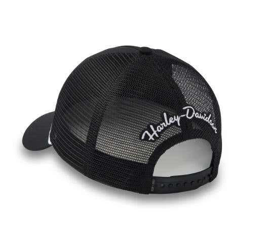HARLEY-DAVIDSON WOMENS SCRIPT TRUCKER CAP