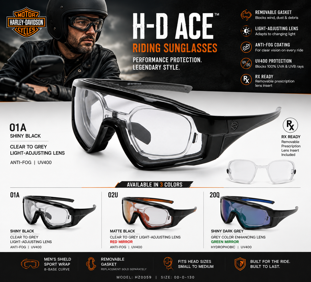 Harley-Davidson H-D Ace Men's Riding Sunglasses