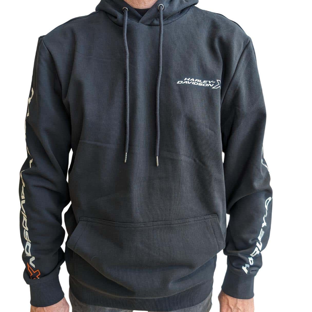 HARLEY-DAVIDSON MENS PRINTED ARM X HOODIE