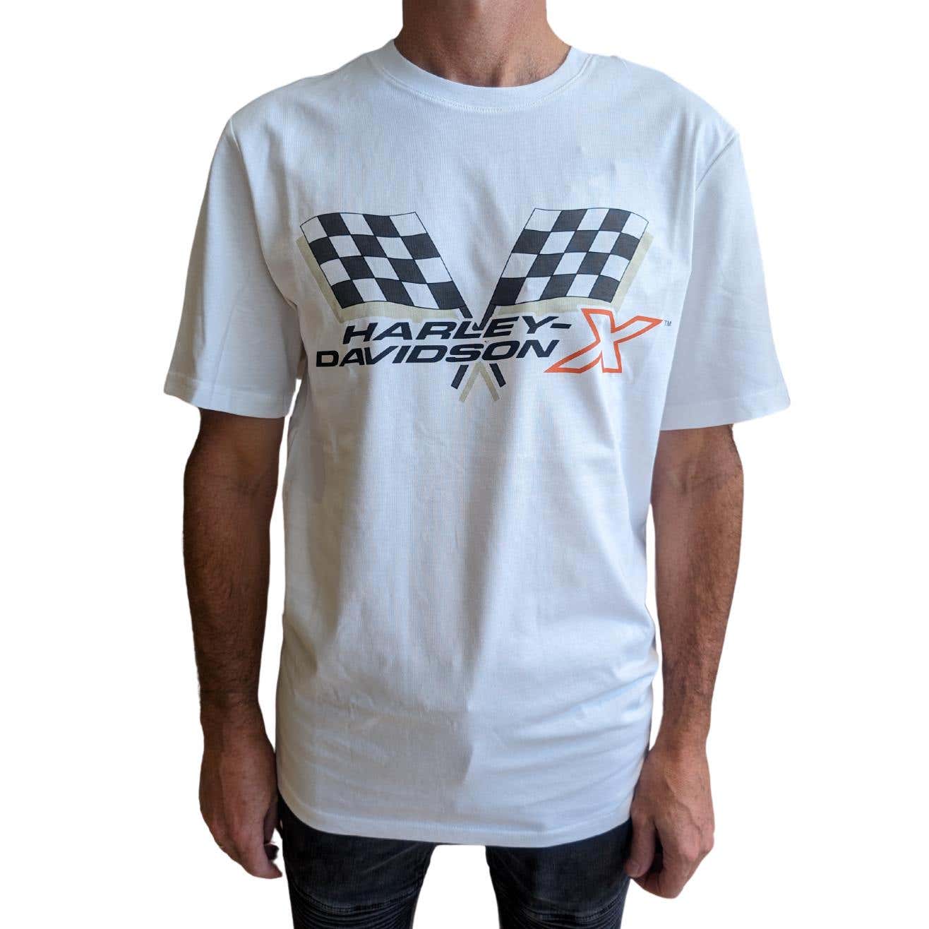 HARLEY-DAVIDSON MENS FLAG PRINT X T-SHIRT