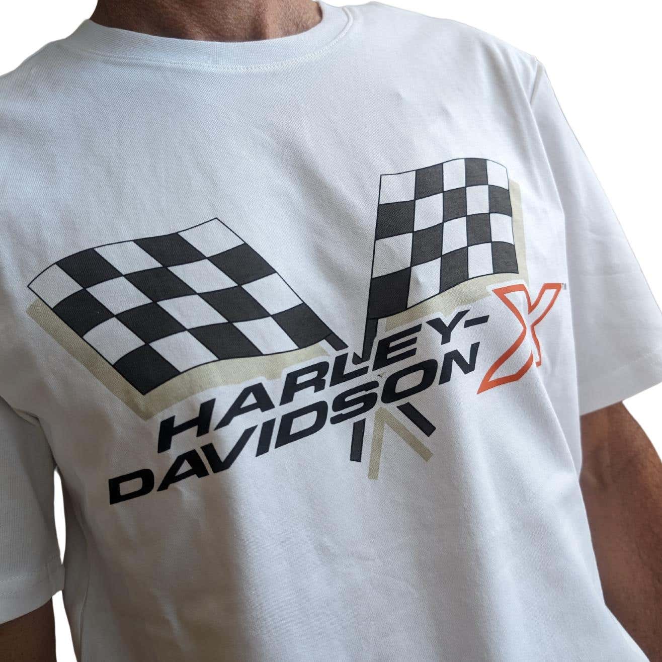 HARLEY-DAVIDSON MENS FLAG PRINT X T-SHIRT