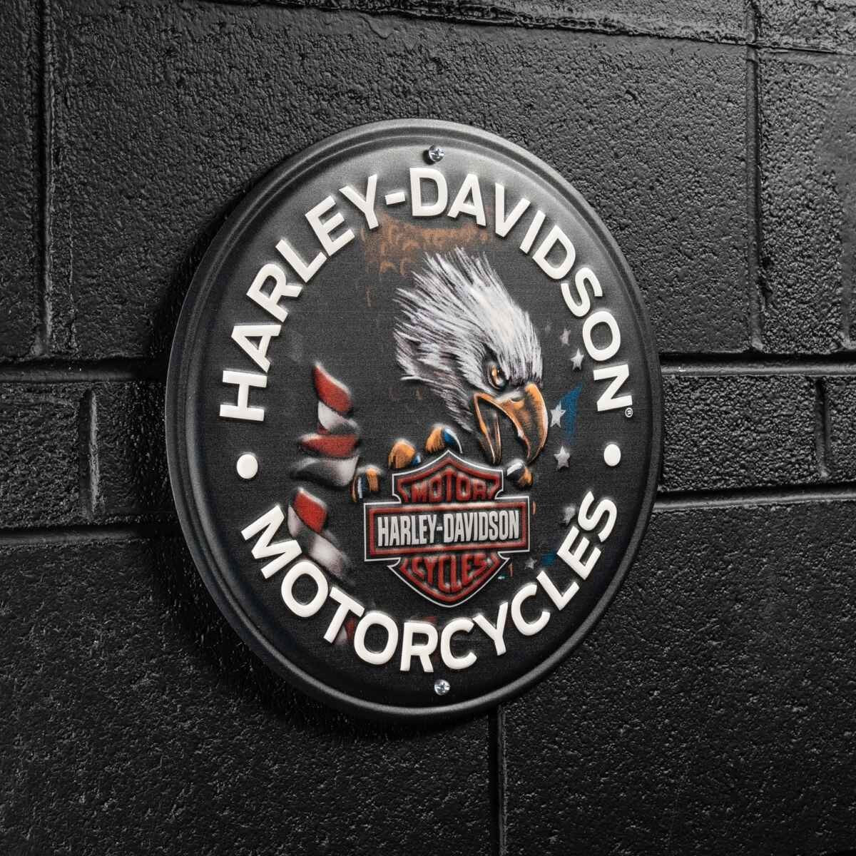 Harley-Davidson Patriotic Eagle Metal Sign
