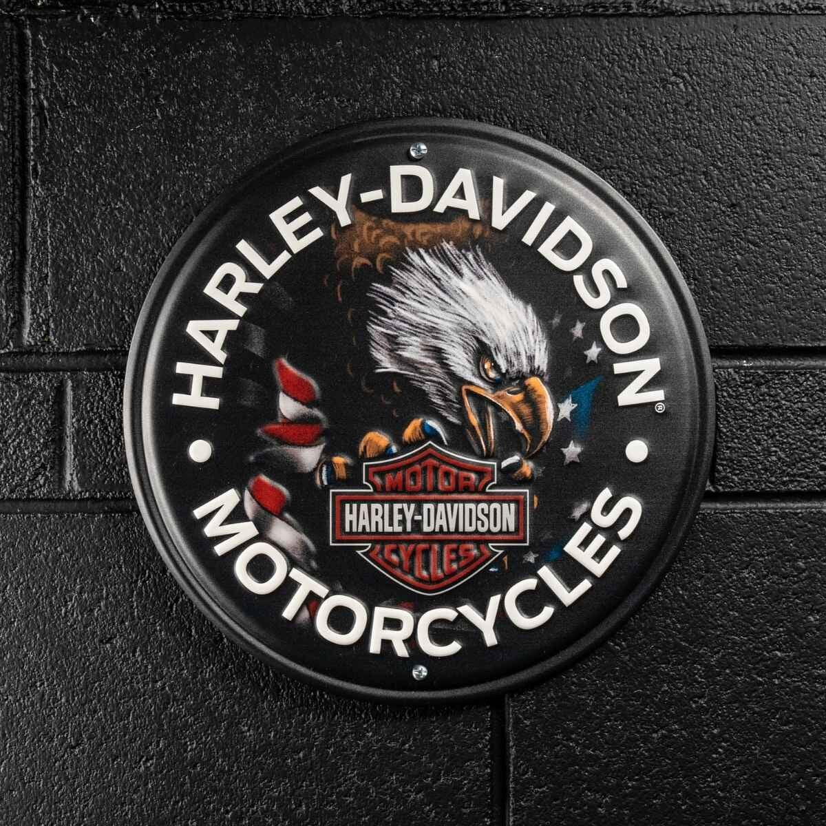 Harley-Davidson Patriotic Eagle Metal Sign