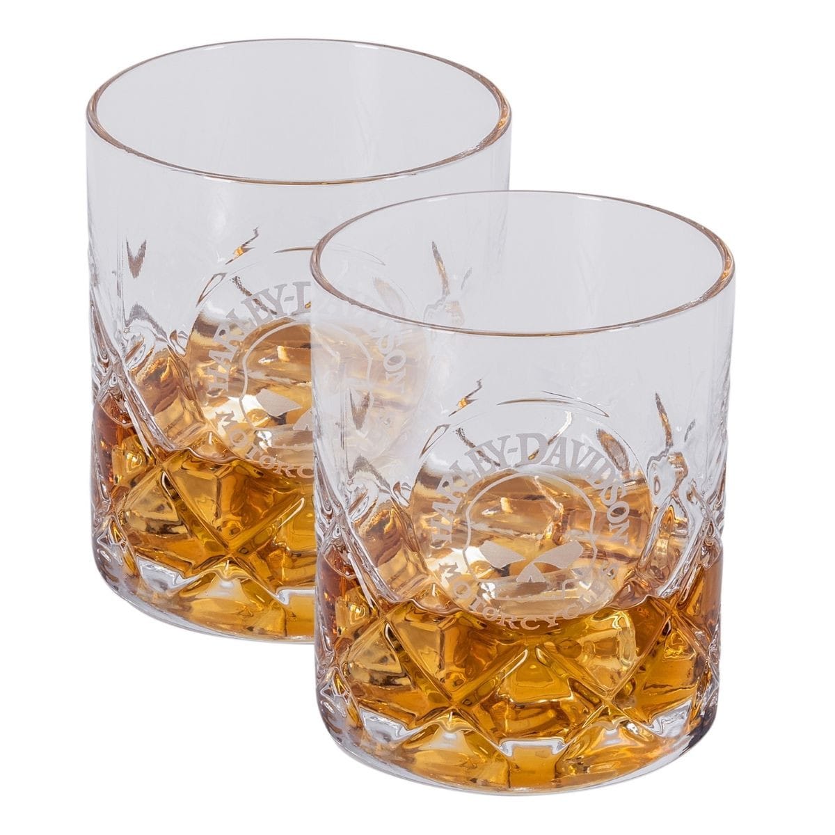 Harley-Davidson Willie G Skull Crystal Old Fashioned Set