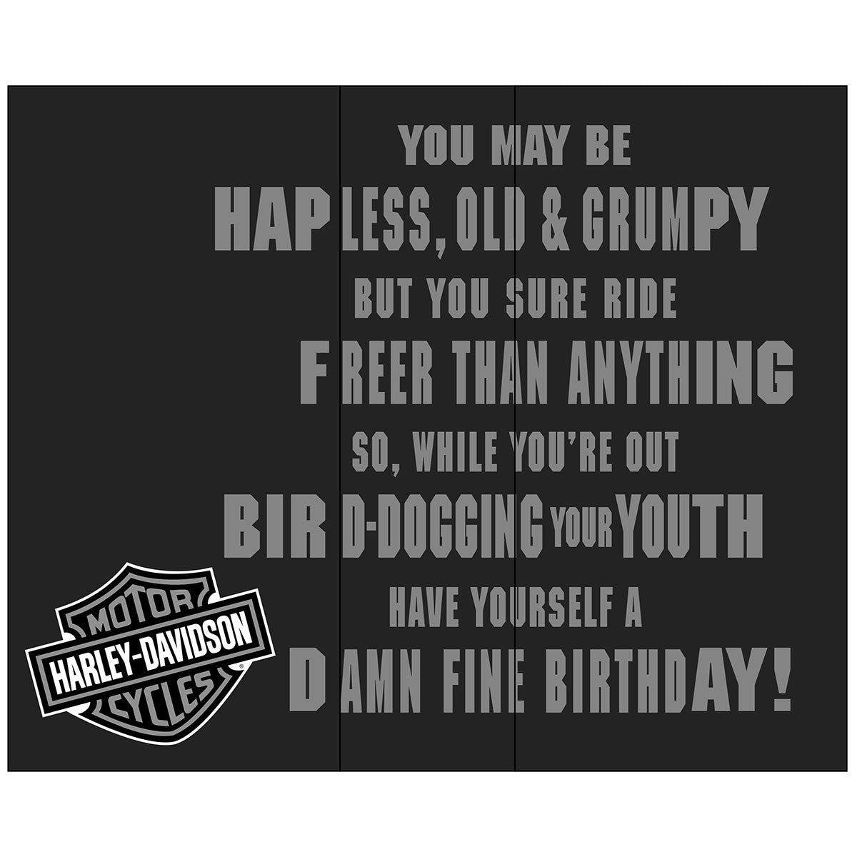 Harley-Davidson Happy F-Ing Birthday Card