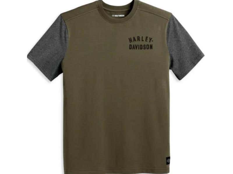 HARLEY-DAVIDSON MENS HARLEY-DAVIDSON MENS STAPLE COLORBLOCK TEE
