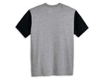 HARLEY-DAVIDSON MENS MENS STAPLE COLORBLOCK TEE - COLORBLOCKED - HEATHER GREY