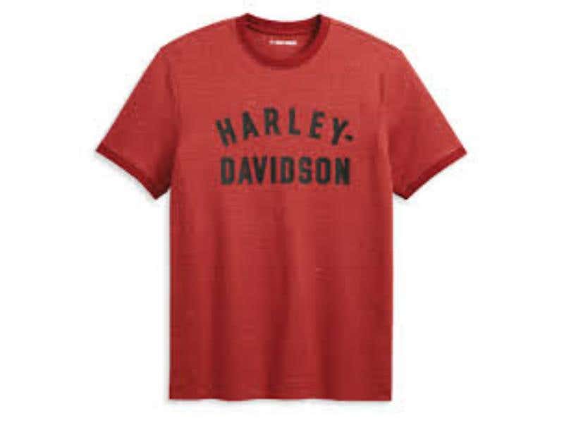 HARLEY-DAVIDSON MENS MENS STAPLE SNOW TEE - RED