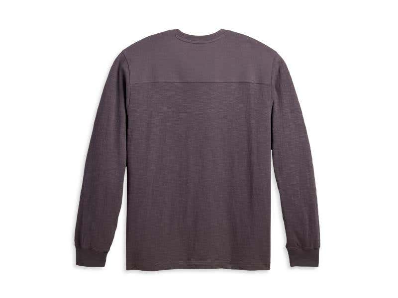 HARLEY-DAVIDSON MENS MENS RALLY RACER HENLEY - BLACKENED PEARL
