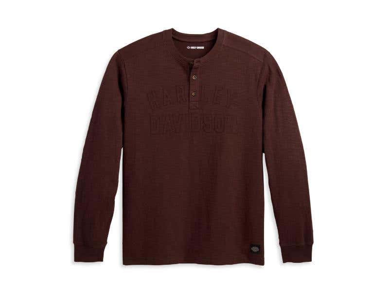 HARLEY-DAVIDSON MENS MENS RALLY RACER HENLEY - JAVA