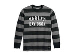 HARLEY-DAVIDSON MENS MENS STAPLE STRIPED TEE - BLACK BEAUTY STRIPE