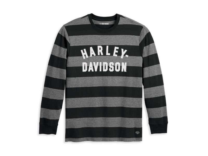 HARLEY-DAVIDSON MENS MENS STAPLE STRIPED TEE - BLACK BEAUTY STRIPE