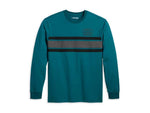 HARLEY-DAVIDSON MENS MENS BAR & SHIELD APPRENTICE TEE - COLORBLOCKED - DEEP TEAL