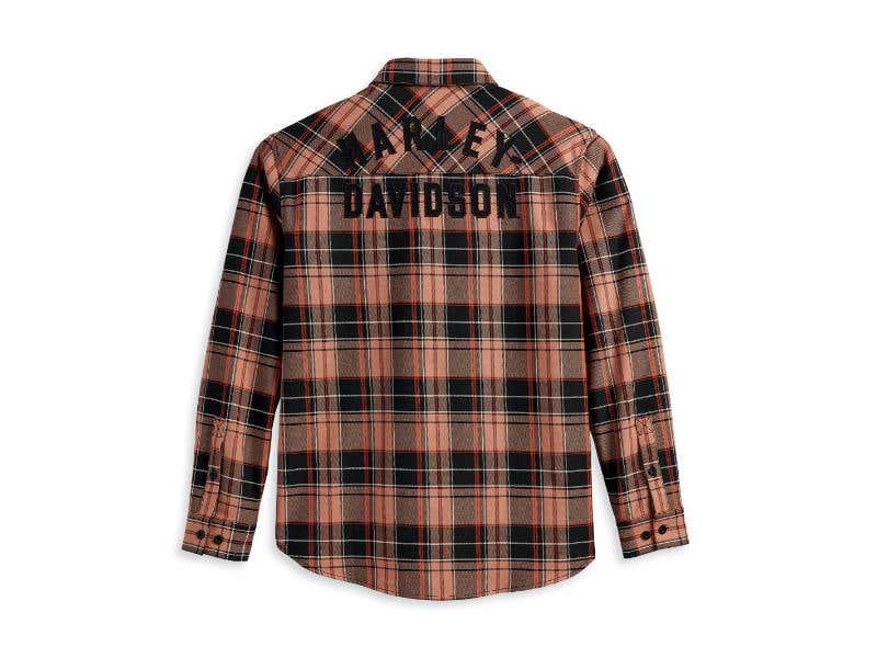 HARLEY-DAVIDSON MENS MENS STAPLE SHIRT - KHAKI PLAID