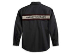 HARLEY-DAVIDSON MENS HARLEY-DAVIDSON MENS PERFORMANCE COLORBLOCKED WOVEN SHIRT