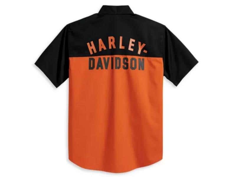 HARLEY-DAVIDSON MENS MENS STAPLE COLORBLOCK SHIRT