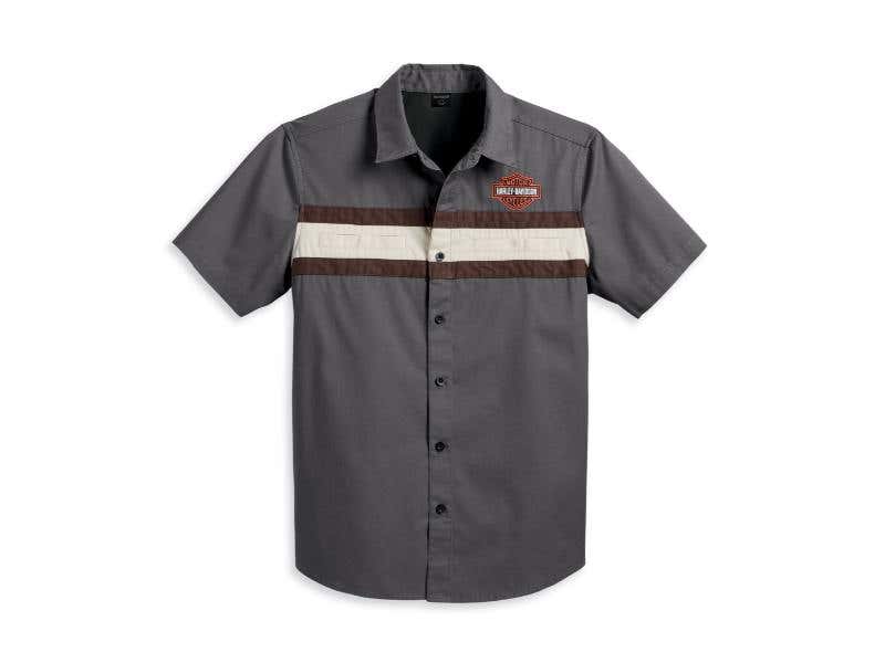 HARLEY-DAVIDSON MENS MENS HARLEY PERFORMANCE SHORT SLEEVE SHIRT - COLORBLOCKED - BLACKENED PEARL